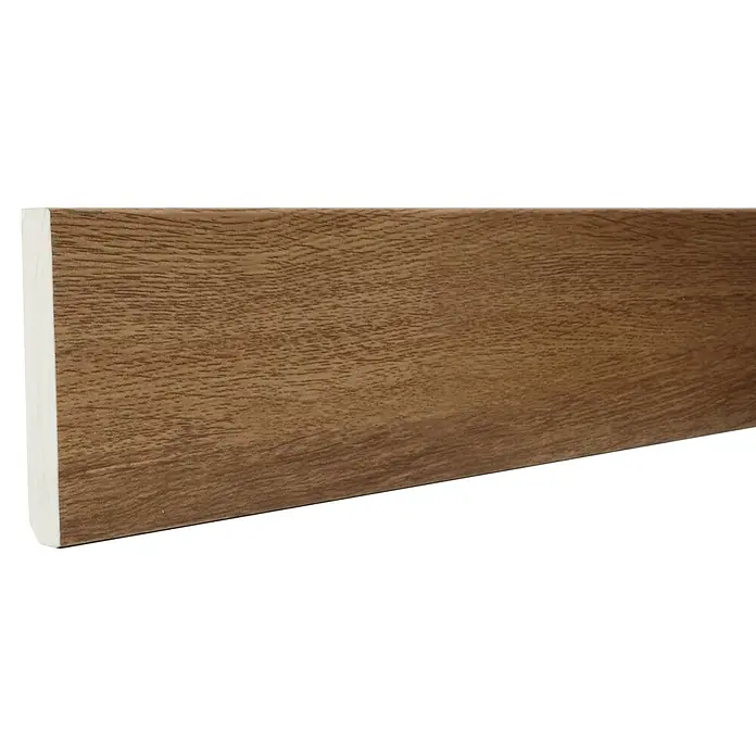 Zócalo de PVC Roble Natural - 2,2 m x 13 mm x 90 mm, 10 pzs. - Primer plano