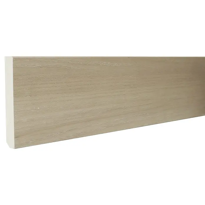 Zócalo de PVC Roble Sunshine - 2,2 m x 13 mm x 90 mm, 10 pzs. - Primer plano