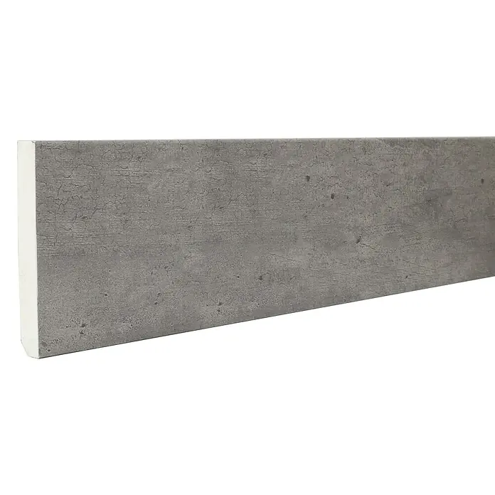 Zócalo de PVC Cool Grey - 2,2 m x 13 mm x 90 mm, 10 pzs. - Primer plano