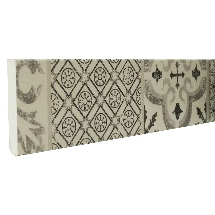 Zócalo de PVC Retro Black White - 2,2 m x 13 mm x 90 mm, 10 pzs. - Primer plano