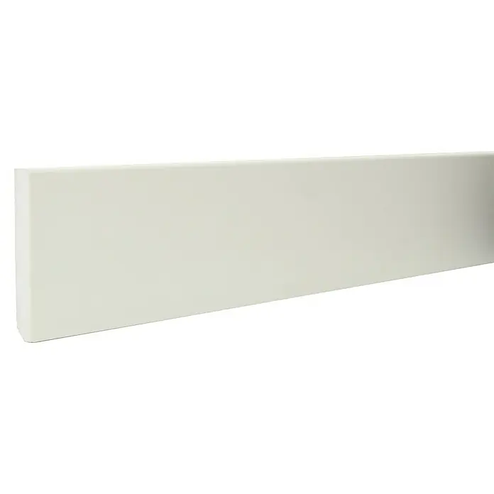Zócalo de PVC Blanco - 2,2 m x 12 mm x 70 mm, 10 pzs. - Primer plano