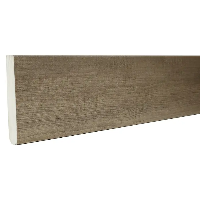 Zócalo de PVC Landscape Brown - 2,2 m x 13 mm x 90 mm, 10 pzs. - Primer plano