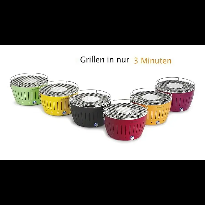 LotusGrill Raucharmer Holzkohlegrill - Feuerrot, Hauptgrillfläche: Ø 34 cm - LotusGrill der Holzkohlegrill 2017