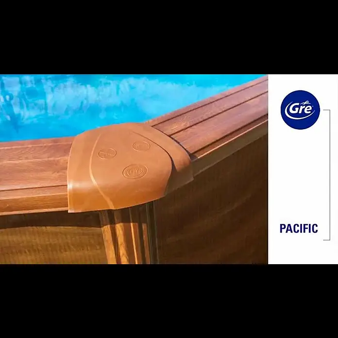 Gre Piscina circular desmontable Pacific - Ø x Al: 240 x 120 cm, 4.750 l, Marrón claro - Pacific2