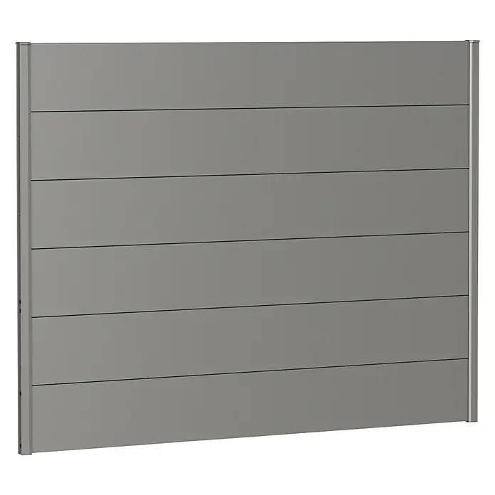 Biohort Sichtschutzelement - 180 x 135 cm, Stahl, Quarzgrau Metallic - Vorderansicht