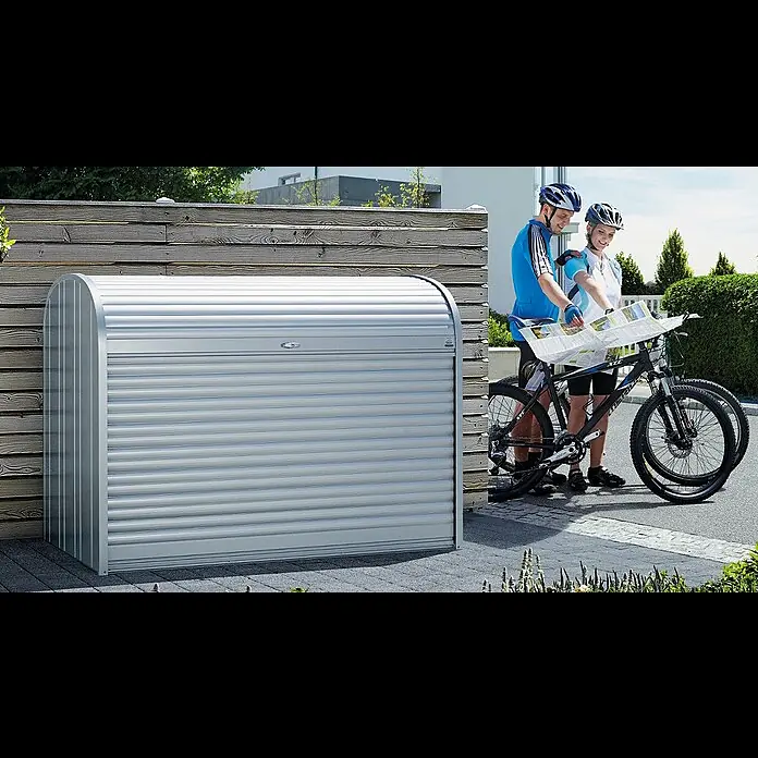 Biohort Garten-Aufbewahrungsbox StoreMax 160 - Silber Metallic, 163 x 78 x 120 cm, Stahl - Aufbewahrungsbox StoreMax