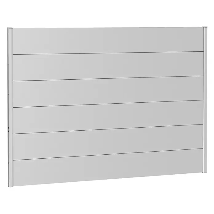 Biohort Sichtschutzelement - 200 x 135 cm, Stahl, Silber Metallic - Vorderansicht