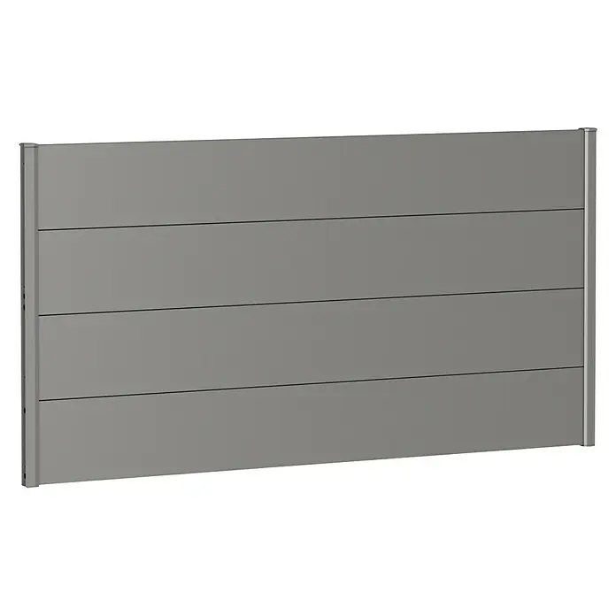 Biohort Sichtschutzelement - 180 x 90 cm, Stahl, Quarzgrau Metallic - Vorderansicht