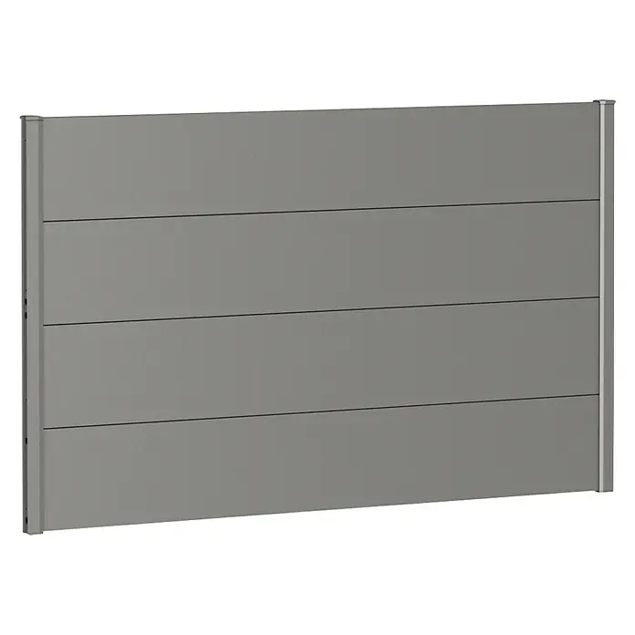 Biohort Sichtschutzelement - 150 x 90 cm, Stahl, Quarzgrau Metallic - Vorderansicht