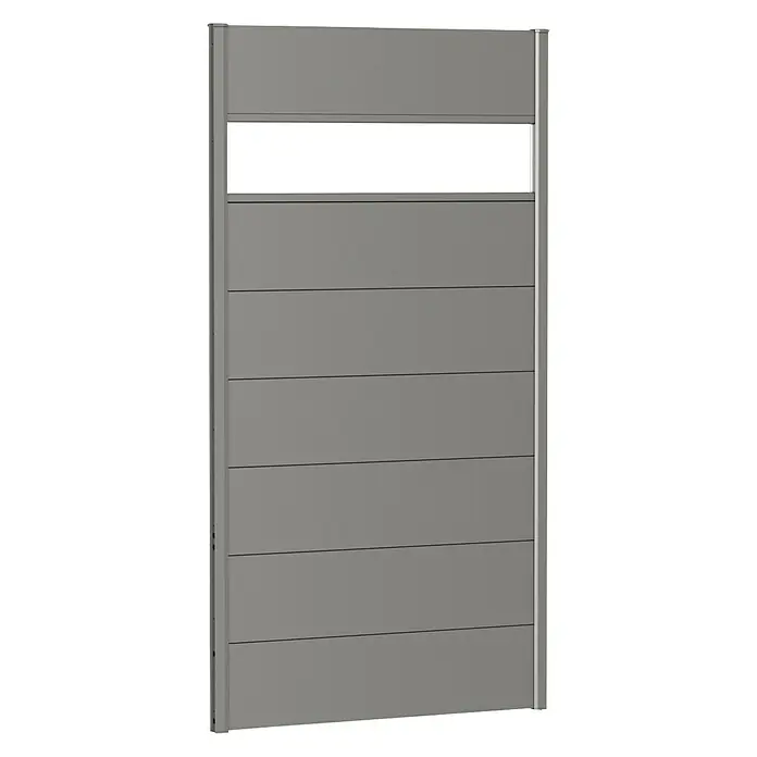 Biohort Sichtschutzelement - B x H: 100 x 180 cm, Quarzgrau Metallic - Vorderansicht