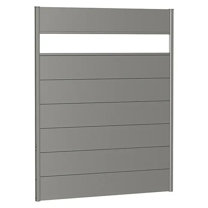 Biohort Sichtschutzelement - 150 x 180 cm, Quarzgrau Metallic - Vorderansicht