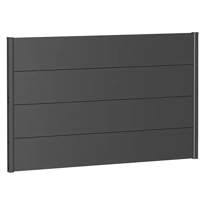 Biohort Sichtschutzelement - 150 x 90 cm, Stahl, Dunkelgrau Metallic - Vorderansicht