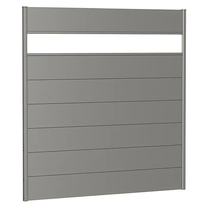 Biohort Sichtschutzelement - B x H: 180 x 180 cm, Quarzgrau Metallic - Diagonale Ansicht