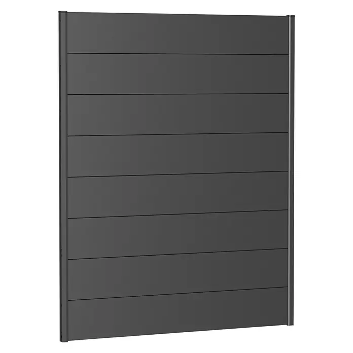 Biohort Sichtschutzelement - B x H: 150 x 180 cm, Stahl, Dunkelgrau Metallic - Vorderansicht