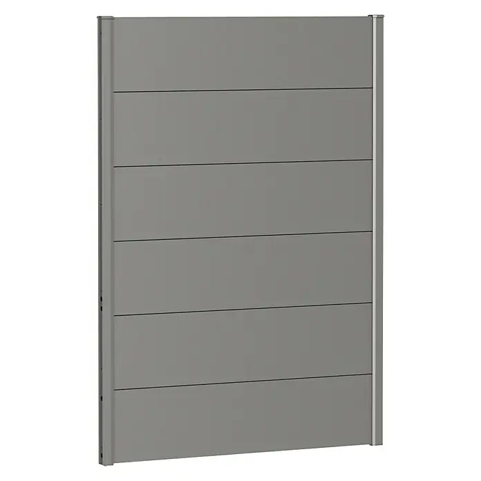 Biohort Sichtschutzelement - 100 x 135 cm, Stahl, Quarzgrau Metallic - Vorderansicht