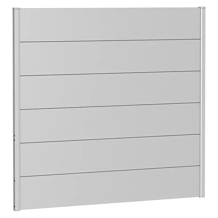 Biohort Sichtschutzelement - 150 x 135 cm, Stahl, Silber Metallic - Vorderansicht