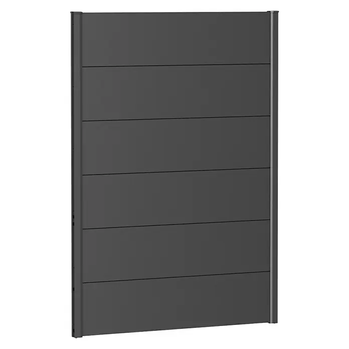 Biohort Sichtschutzelement - 100 x 135 cm, Stahl, Dunkelgrau Metallic - Vorderansicht