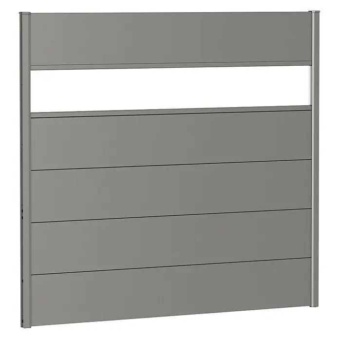 Biohort Sichtschutzelement - B x H: 150 x 135 cm, Kunststoff, Quarzgrau Metallic - Diagonale Ansicht