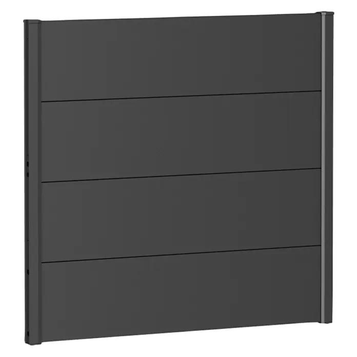 Biohort Sichtschutzelement - 100 x 90 cm, Stahl, Dunkelgrau Metallic - Diagonale Ansicht
