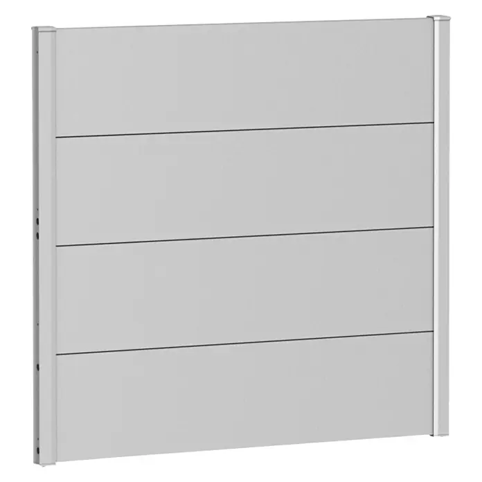Biohort Sichtschutzelement - 100 x 90 cm, Stahl, Silber Metallic - Vorderansicht