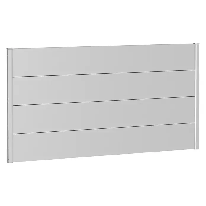 Biohort Sichtschutzelement - 180 x 90 cm, Stahl, Silber Metallic - Vorderansicht