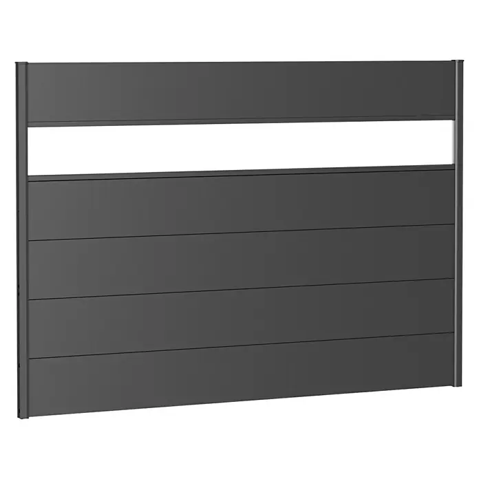 Biohort Sichtschutzelement - B x H: 200 x 135 cm, Kunststoff, Dunkelgrau Metallic - Vorderansicht