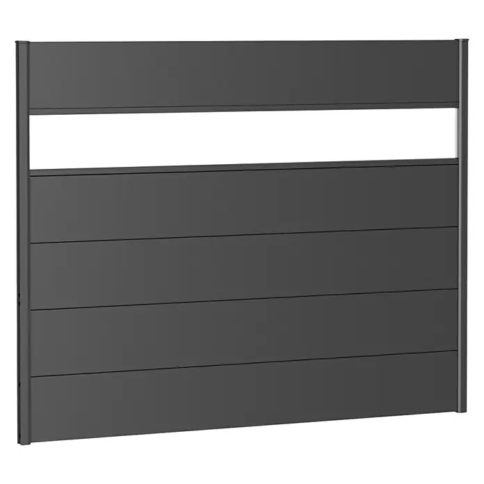 Biohort Sichtschutzelement - B x H: 180 x 135 cm, Kunststoff, Dunkelgrau Metallic - Vorderansicht