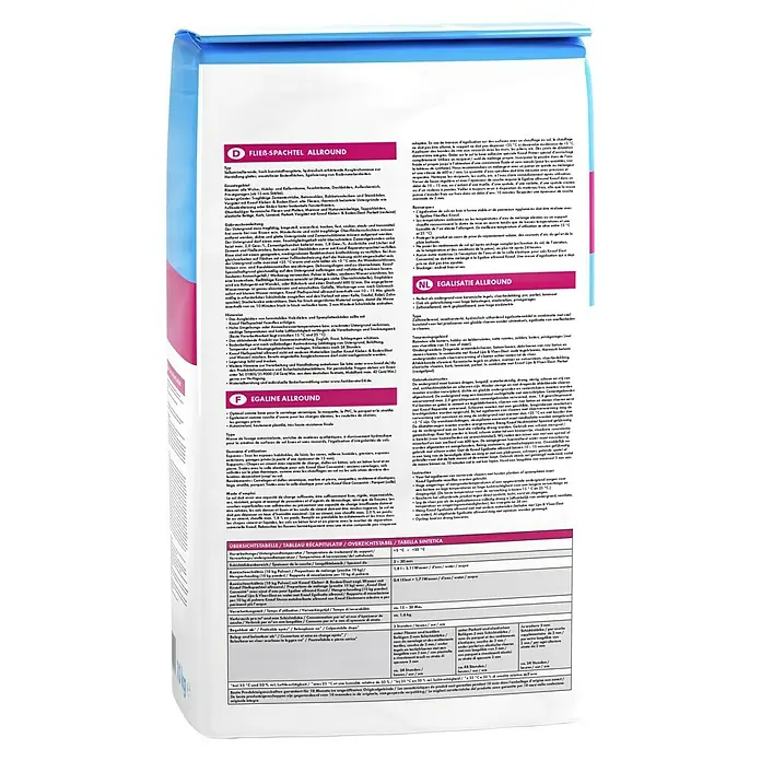 Knauf Fließspachtel allround - 10 kg, Schichtdicke: 3 - 30 mm - Rückansicht