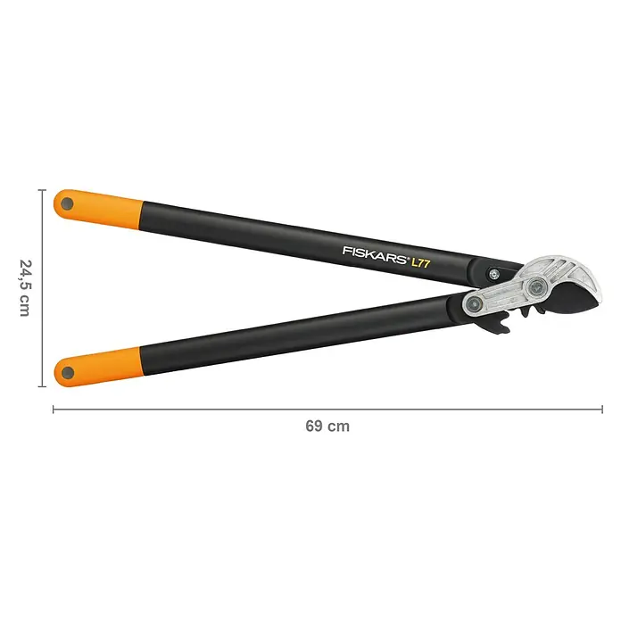 Fiskars PowerGear Getriebe-Astschere L77 - Amboss, Max. Aststärke: 50 mm - Skizze