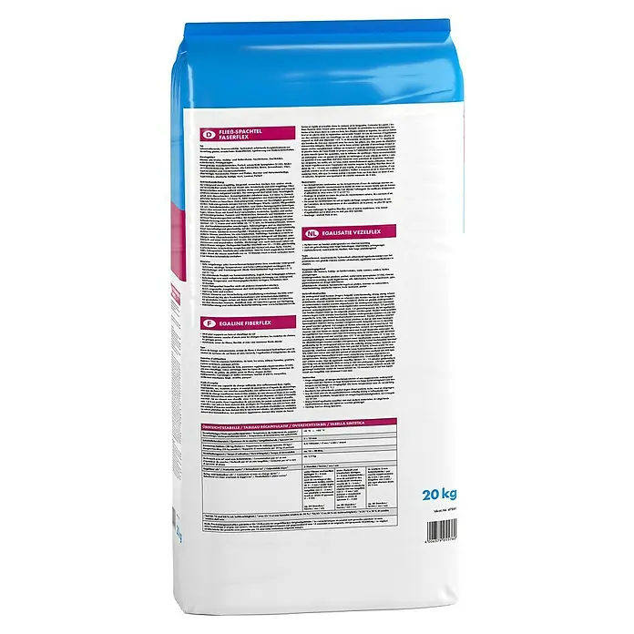 Knauf Fließspachtel Faserflex - 20 kg, Schichtdicke: 2 - 15 mm - Rückansicht