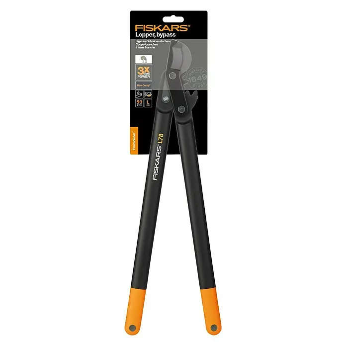 Fiskars PowerGear Hebel-Astschere - Bypass, Max. Aststärke: 50 mm - Vorderansicht