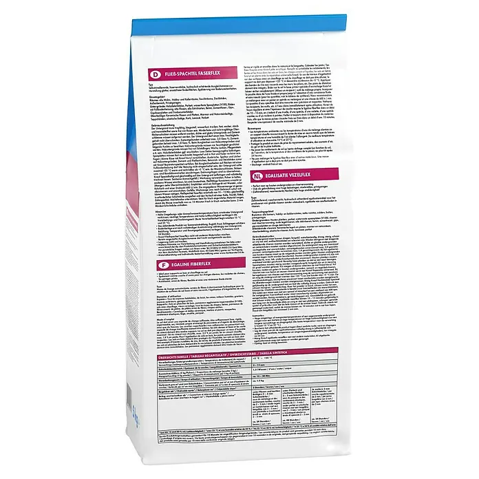 Knauf Fließspachtel Faserflex - 5 kg, Schichtdicke: 2 - 15 mm - Rückansicht
