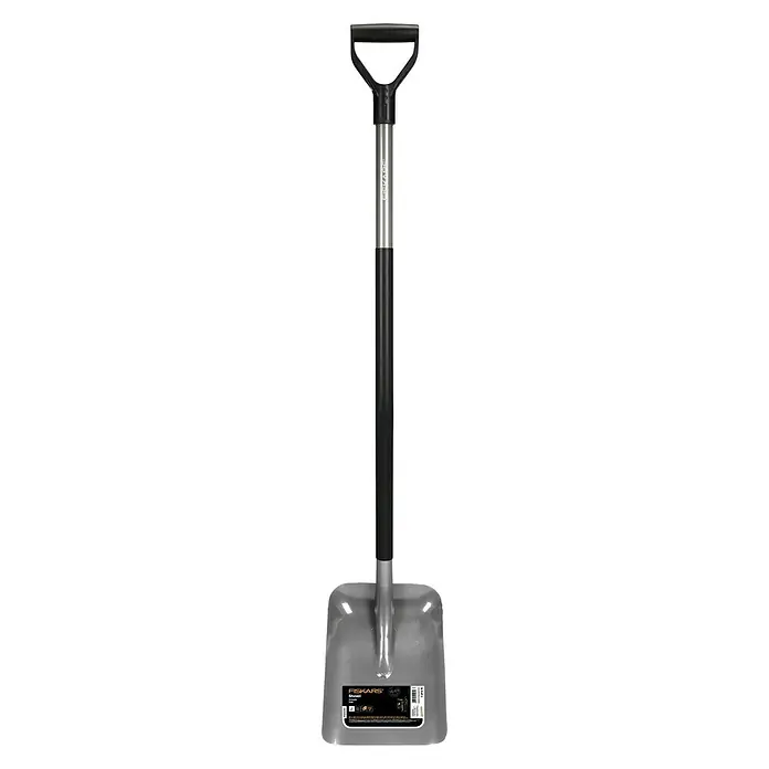 Fiskars Ergonomic Schaufel - Breite: 23,5 cm, Schwarz - Vorderansicht