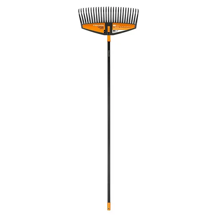 Fiskars Solid Fächerbesen - Arbeitsbreite: 52 cm, Anzahl Zinken: 24, Art Stiel: Langstiel - Vorderansicht