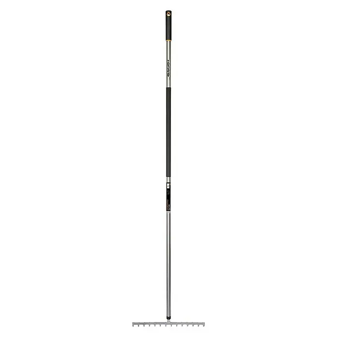 Fiskars Ergonomic Gartenrechen - Arbeitsbreite: 36 cm, Langstiel - Vorderansicht