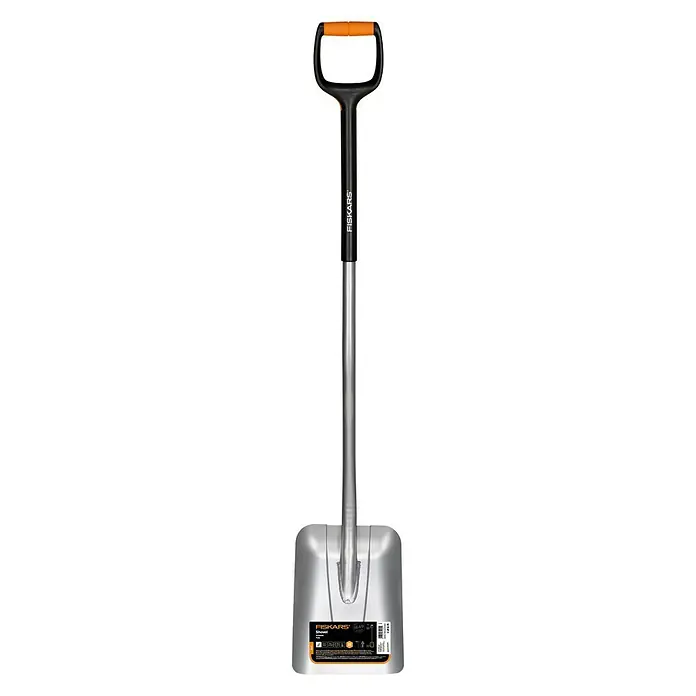 Fiskars Xact Schaufel - Breite: 23 cm, Schwarz/Orange - Vorderansicht