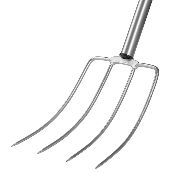 Fiskars Xact Dunggabel - Arbeitsbreite: 18,5 cm, Anzahl Zinken: 4, Langstiel - Detailaufnahme