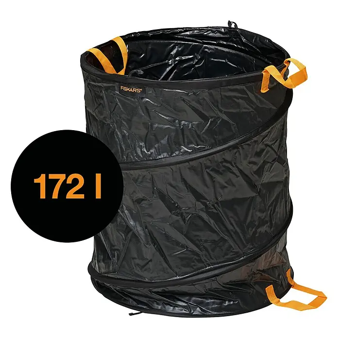 Fiskars Solid Pop-Up Gartenabfallsack - 172 l - Vorderansicht