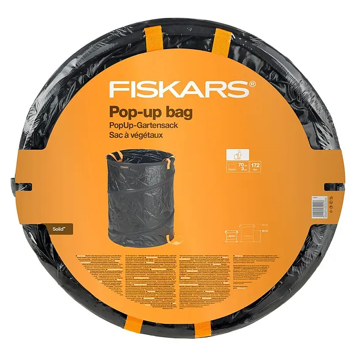 Fiskars Solid Pop-Up Gartenabfallsack - 172 l - Vorderansicht