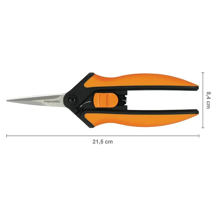 Fiskars Solid Gartenschere Microtip SP 130 - Länge: 21,5 cm - Skizze