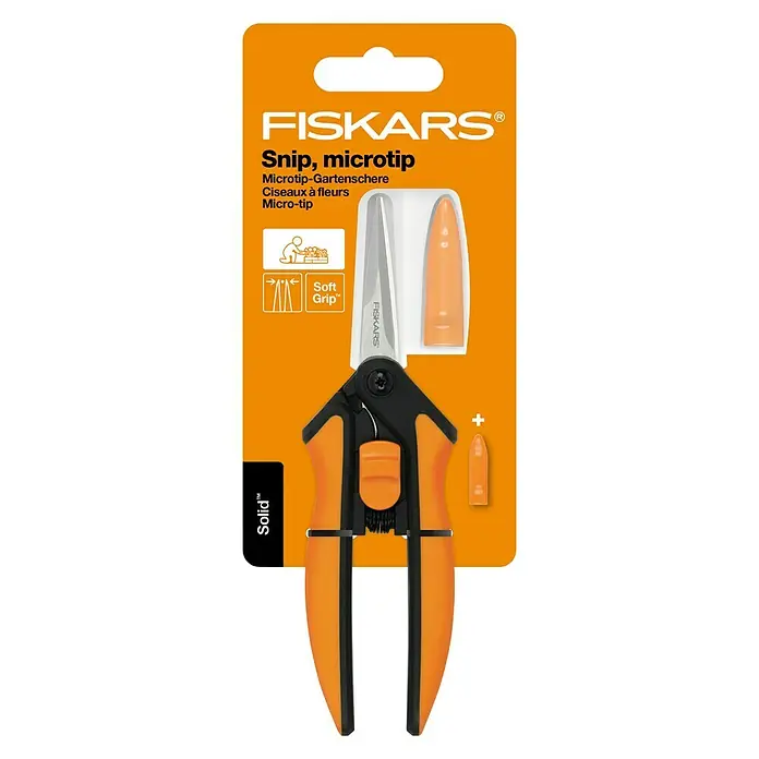Fiskars Solid Gartenschere Microtip SP 130 - Länge: 21,5 cm - Vorderansicht