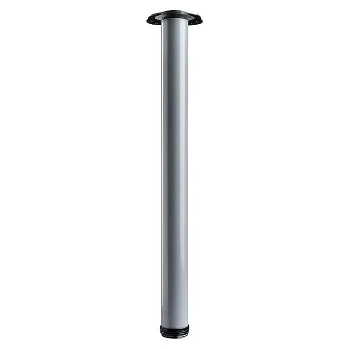Element System Set pohištvenih nog [SI] Toskana - Ø x Do: 60 x 700 mm, [SI] Weiß/Aluminium, Nosilnost izdelka: 75 kg, 4 kosi - Pogled pod kotom