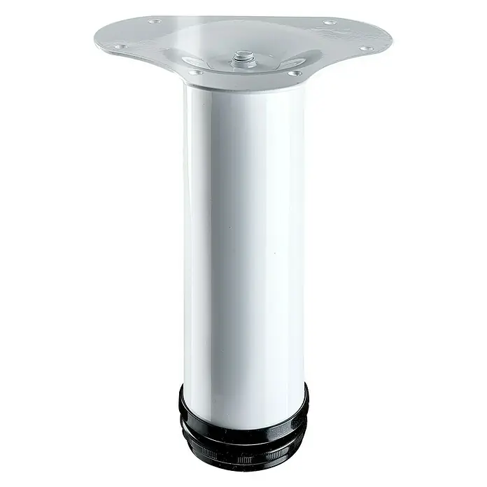 Element System Möbelfuß - Ø x L: 60 x 200 mm, Traglast: 75 kg, Farbe: Weiß - Vorderansicht
