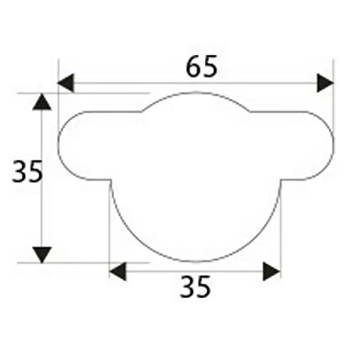 Micel Brimic Tapón embellecedor TPN4 - Pegado, Blanco, 8 ud. - Dibujo técnico
