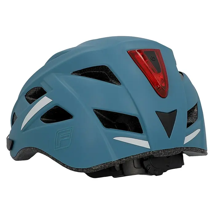 Fischer Fahrradhelm Urban Plus Chicago - L/XL 58 - 61 cm, Hellblau - Diagonale Ansicht