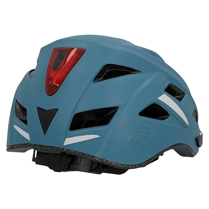 Fischer Fahrradhelm Urban Plus Chicago - L/XL 58 - 61 cm, Hellblau - Diagonale Ansicht