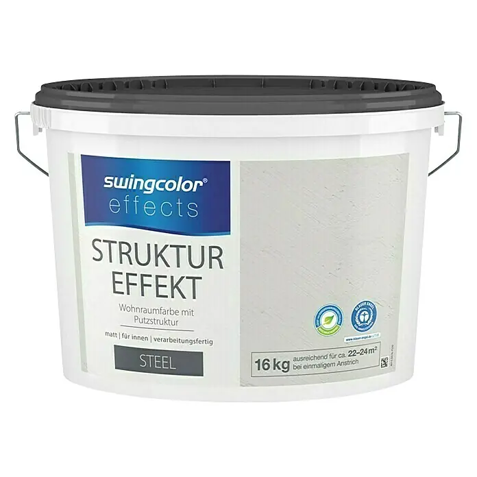 swingcolor Strukturna boja Steel - Steel, 16 kg - Pogled sprijeda