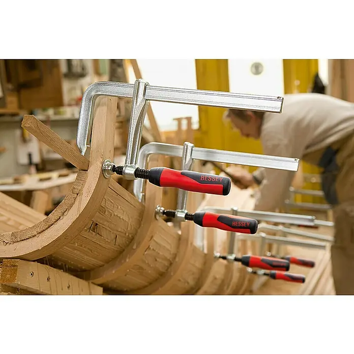 Bessey Jeklena spona [SI] G20B6 - Razpon: 200 mm, Dolžina štrlečega dela: 60 mm - Primer uporabe