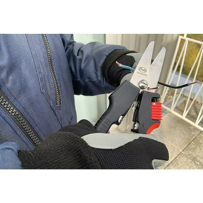 Wisent Tijeras Combinox - Longitud de corte: 40 mm, Acero inoxidable - Producto en uso