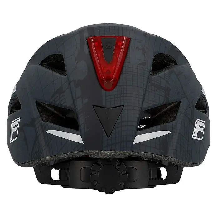 Fischer Fahrradhelm Urban Plus Brooklyn - L/XL 58 - 61 cm, Anthrazit/Schwarz - Rückansicht